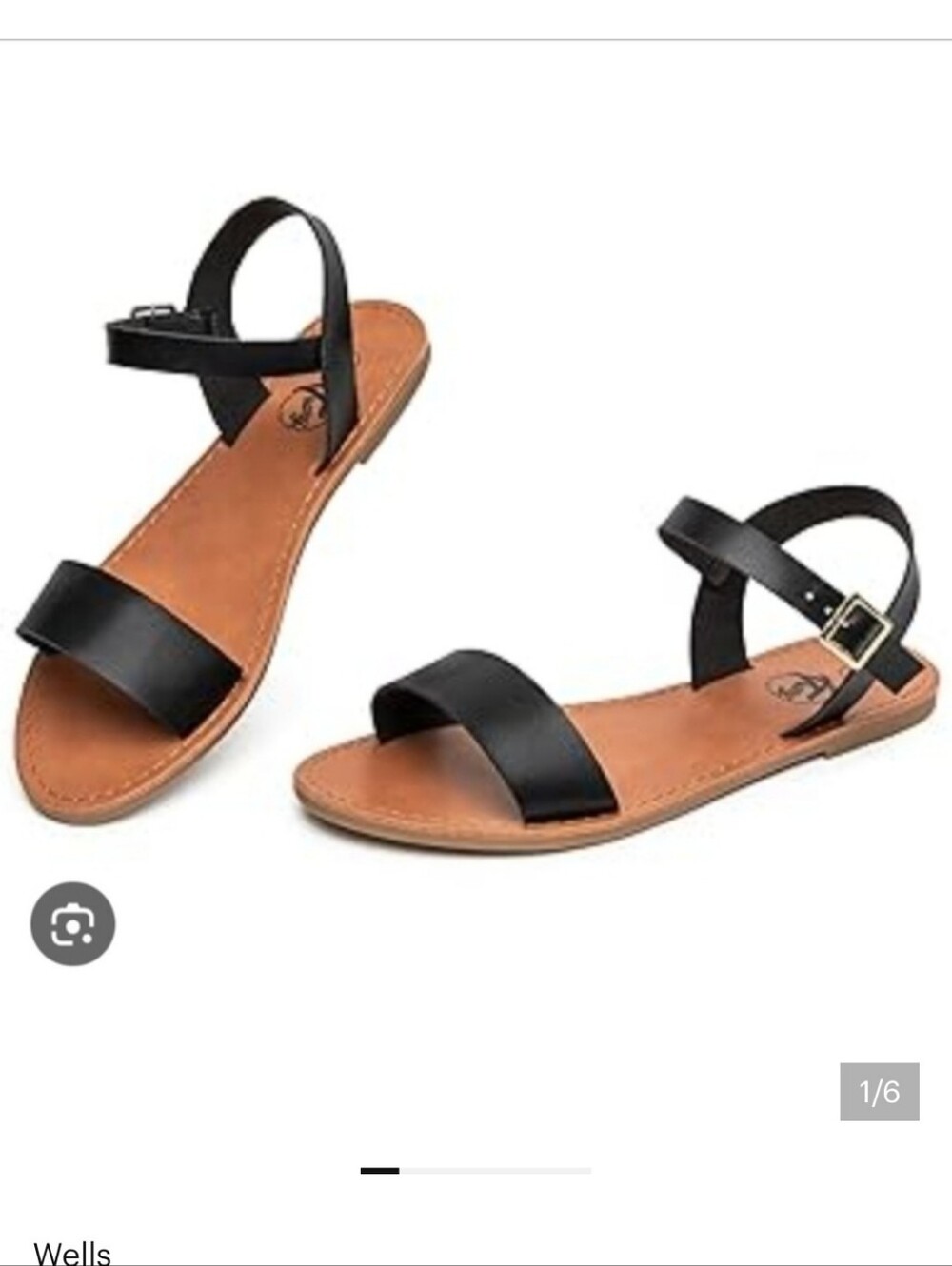 WELLS COMFORT WOMEN'S BLACK SANDALS SIZE 7